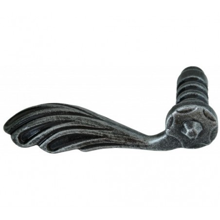 Poignée béquille en acier décoratif – Pour carré 8x8 mm – Prête à peindre ou patinée