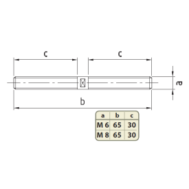 Raccord tige filetée inox marin 316 M12 x 170 mm – Usage bord de mer et piscine