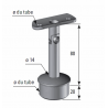SUPPORT INOX ARTICULÉ 90° POUR MAIN COURANTE Ø42.4 OU Ø48.3 MM – INCLINABLE
