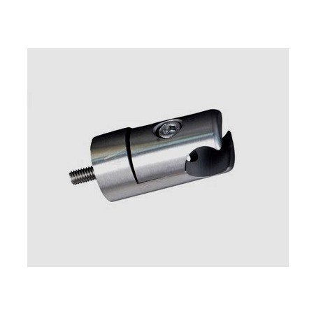 Pince inox Ø18 pour fixation plat sur tôle perforée – usage intérieur