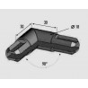 RACCORD ANGLE À 90° INOX 304L POUR PROFIL SPÉCIAL Ø18 TÔLE