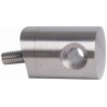 Connecteur intermédiaire applique câble inox Ø4 à 8 mm pour poteau 42,4 mm
