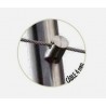 CONNECTEUR INTERMÉDIAIRE EN APPLIQUE POUR CÂBLE INOX Ø4 À 8 MM – POUR POTEAU Ø42,4 MM