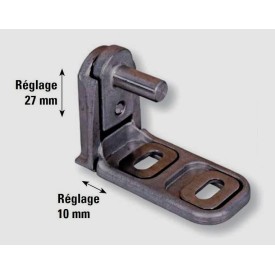Pivot inox Modulo double fixation à visser – axe Ø12 mm – pour portail aluminium ou acier léger
