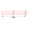 TIGE FILETÉE ACIER ZINGUÉ – CLASSE 4.8 / 8.8 – DIN 975 – LONGUEUR 1000 MM – M5 À M42