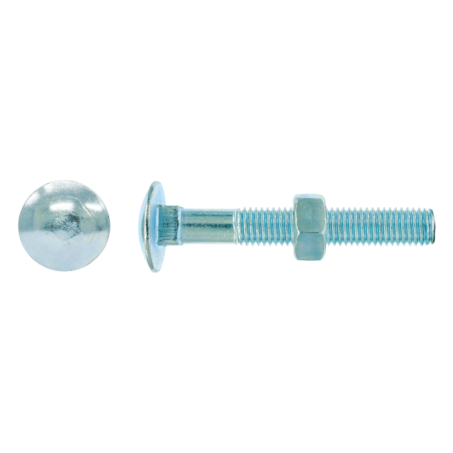 Boulon tête ronde collet carré TRCC DIN 603 zingué 8.8 – Ø5 à Ø12 mm