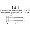 VIS TUILE CHENILLE TP SÉRIE MÉTRIQUE ACIER BRUT CLASSE 12.9 – M10 À M30