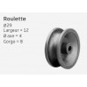ROULETTE PLASTIQUE GORGE Ø29 MM GRIS – POUR AXE Ø4 MM EN PVC