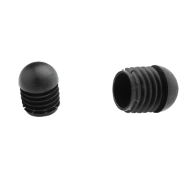 Embout demi-sphérique antidérapant – Pour tubes ronds Ø18 à Ø30 mm – Noir ou gris
