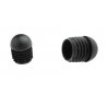 Embout demi-sphérique antidérapant – Pour tubes ronds Ø18 à Ø30 mm – Noir ou gris