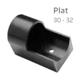 EMBOUTS PLANS STABILISATION POUR TUBE ROND Ø30 MM - PEBD NOIR