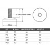 VÉRIN VIS M8 M10 BASE Ø32 À 50 HAUTEUR 30 À 45 PEBD NOIR