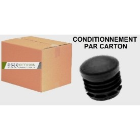 Embout patin épais rond PEBD – Noir ou blanc – Pour tubes Ø10 à Ø30 mm