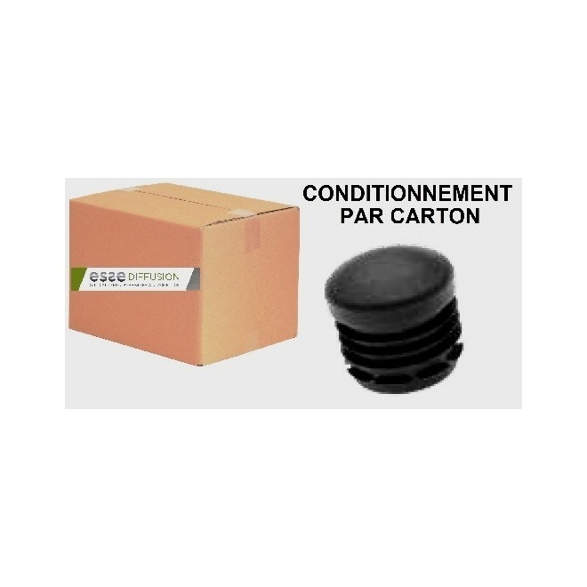 Embout patin épais rond PEBD – Noir ou blanc – Pour tubes Ø10 à Ø30 mm