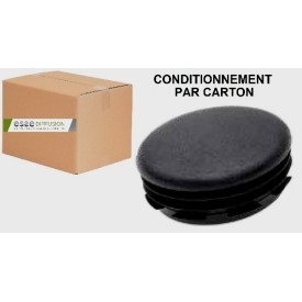 Embout patin fin rentrant rond PEBD – Ø12 à Ø60 mm – Fixation par emboîtement