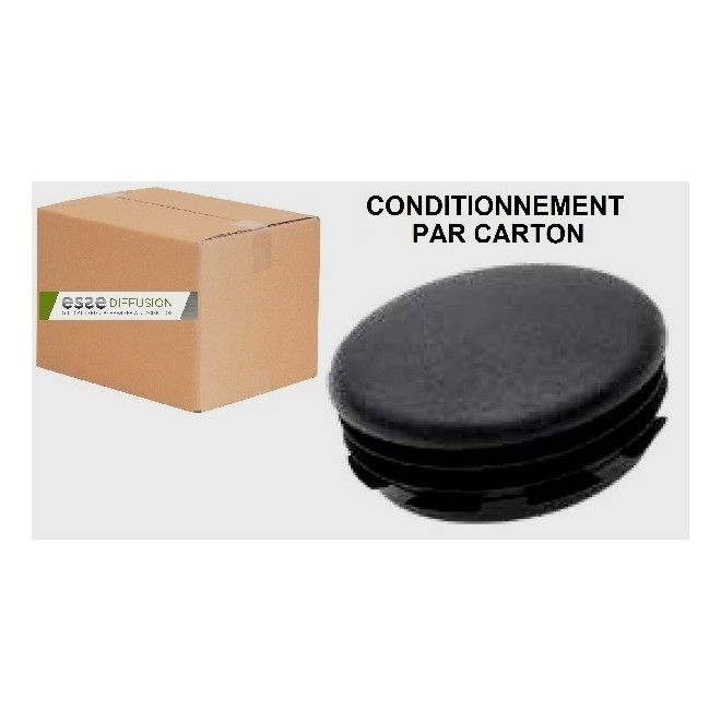 Embout patin fin rentrant rond PEBD – Ø12 à Ø60 mm – Fixation par emboîtement