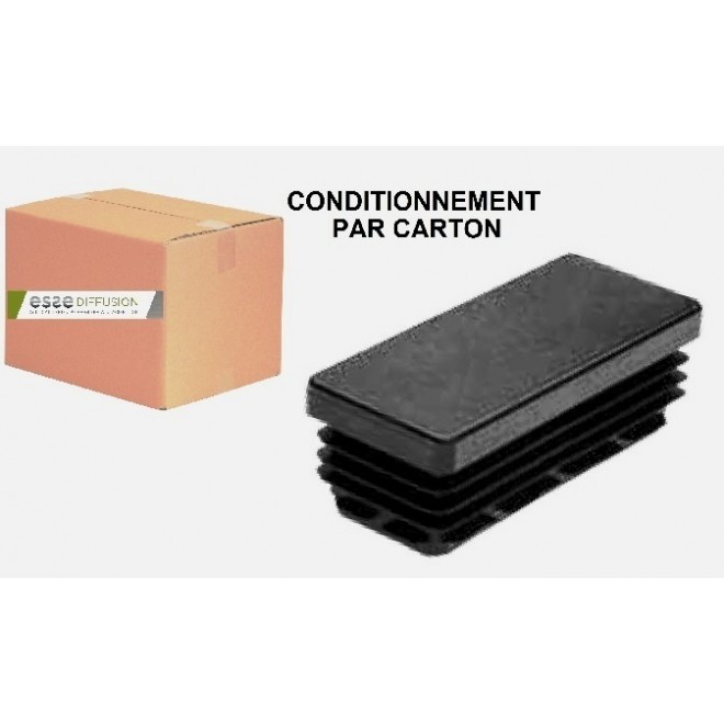 Embouts patin épais en PEBD – Pour tubes rectangulaires de 20x10 à 170x150 mm