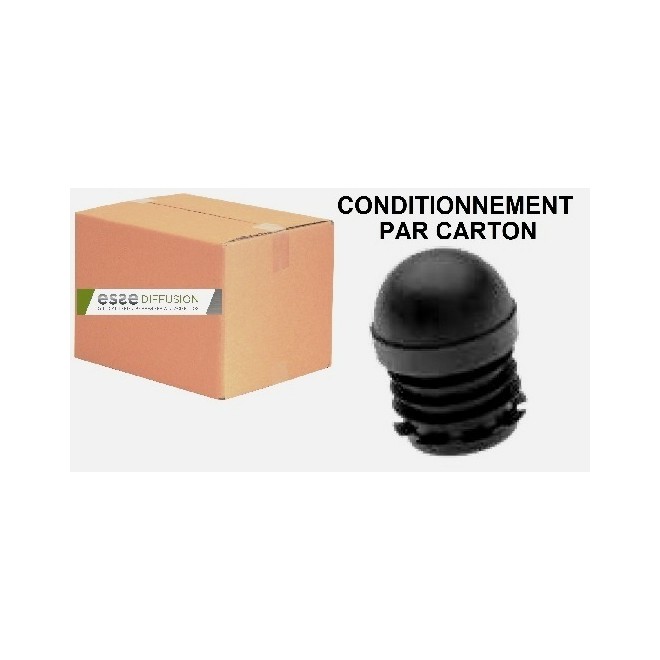 CARTON EMBOUTS PATIN DEMI ROND RENFORCÉ PEBD NOIR BLANC M8107