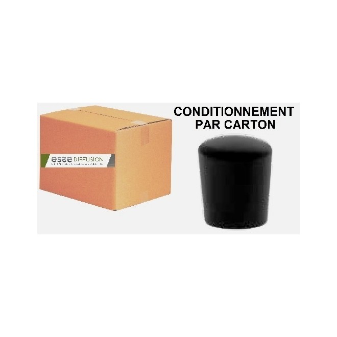 Embout caoutchouc rond noir ou blanc – obturation tube Ø3 à 60 mm