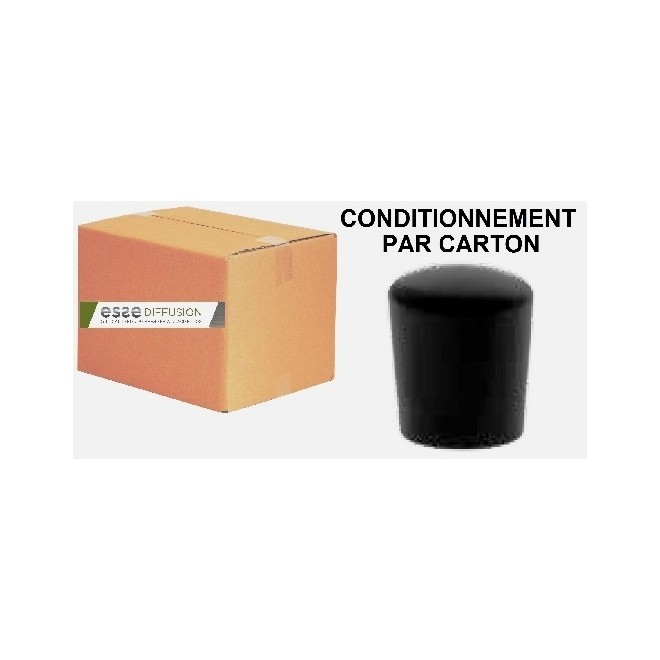 CARTON EMBOUT ENVELOPPANT ROND CAOUTCHOUC NOIR BLANC M8140