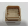 EMBOUT PATIN FIN POUR TUBE CARRÉ 40X40 BEIGE GRIS RAL 1019 – PEBD