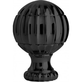 BOULE DE DÉPART ESCALIER EN INOX CHROMÉ NOIR – Ø110 MM