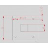 PLATINE CARRÉE EN ACIER À VIS – TROU CENTRAL CARRÉ POUR TUBE DE 16 À 100 MM
