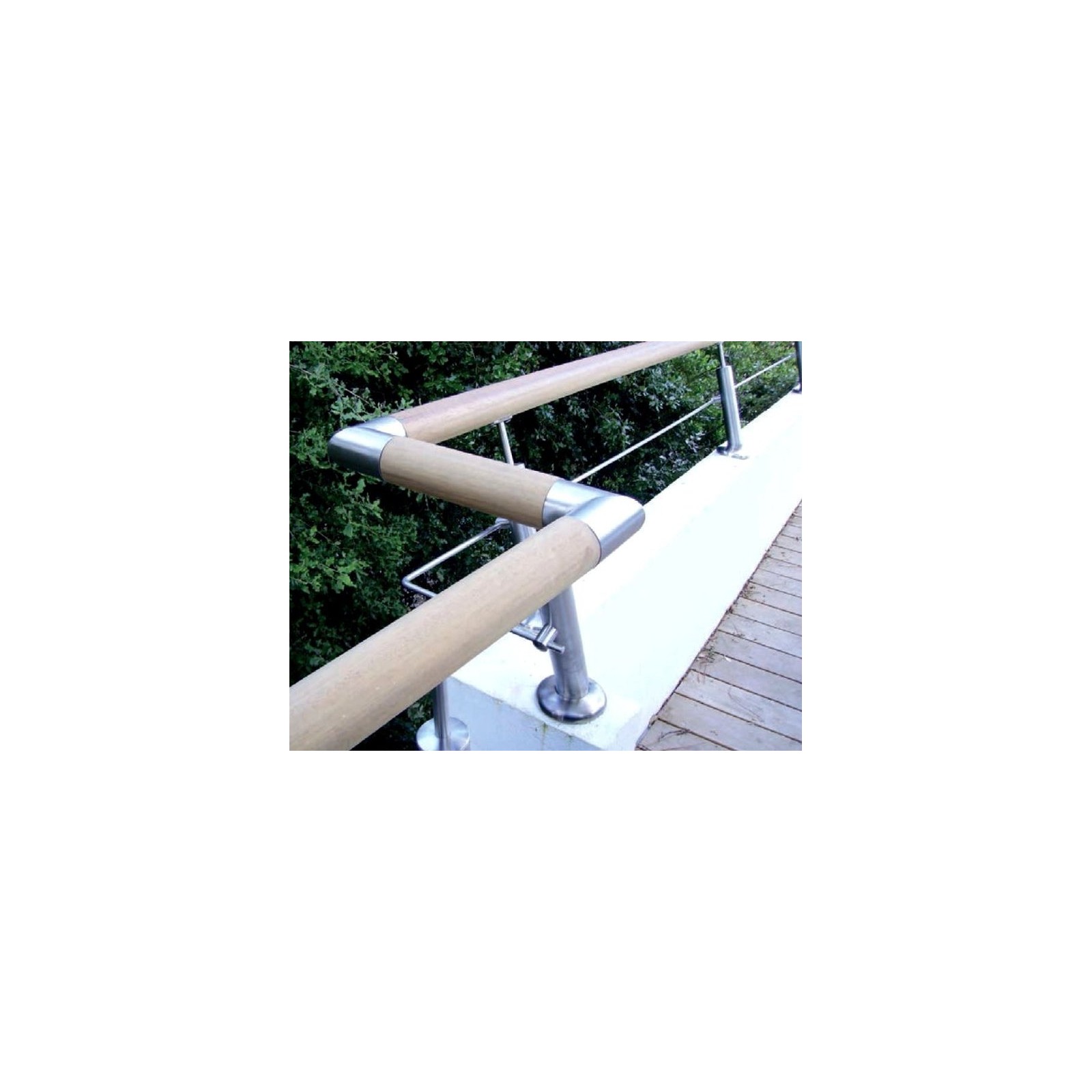 Embout main-courante courbé - 90° - bombé pour tube ø33,7x2,0mm I6EM021 avec