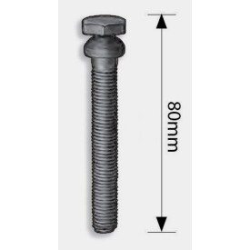 Vis sécurité indéserrable M10 tête hexagonale rupture - acier zingué blanc