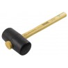 Maillet en caoutchouc dur avec manche en frêne, idéal pour assemblages délicats.