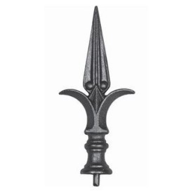 Fer de lance en fonte soudable 215x98 – Base ø38 pour barreau rond
