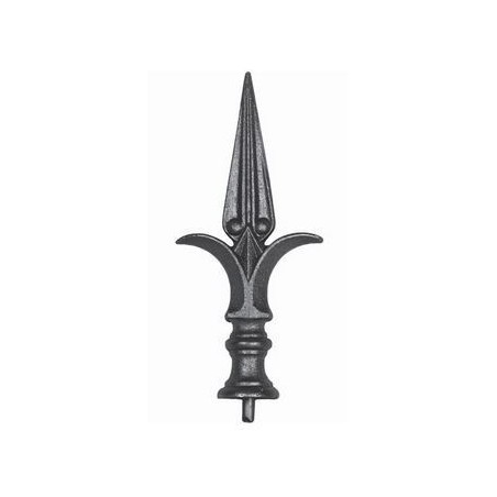Fer de lance en fonte soudable 215x98 – Base ø38 pour barreau rond