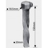 PATTE DE SCELLEMENT EN ACIER TORSADÉ – POUR BARREAUX OU TRAVERSES CARRÉS 18 X 18 – HAUTEUR 150 MM