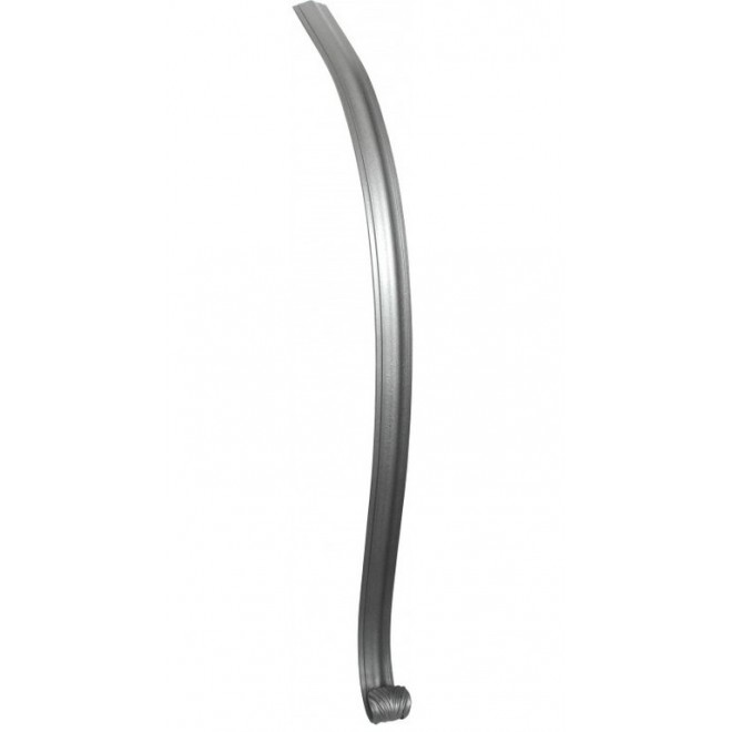 Départ galbé en acier pour main courante moulurée – Longueur 900 mm, galbe 160 mm