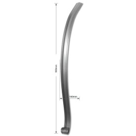 Départ galbé en acier pour main courante moulurée – Longueur 900 mm, galbe 160 mm