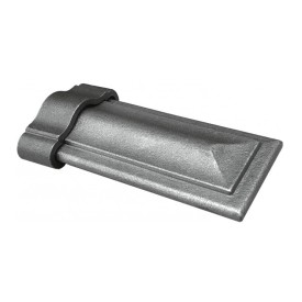 Départ plat pour main courante moulurée – acier – avec couvre-joint – 95 mm