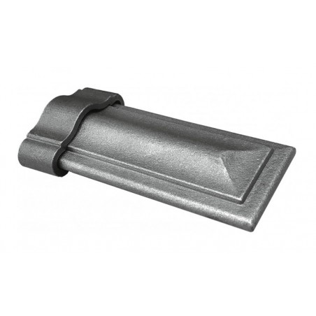 Départ plat pour main courante moulurée – acier – avec couvre-joint – 95 mm