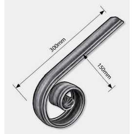 Départ escargot pour main courante moulurée – acier style ancien