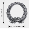 ÉLÉMENT DÉCORATIF COURONNE EN ACIER MOULÉ DOUBLE FACE – 215 x 215 MM