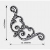 DÉCOR EN ACIER MOULÉ DOUBLE FACE 260 X 260 MM