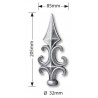 FER DE LANCE EN ACIER MOULÉ POUR BARREAU ROND Ø32 – 205 MM