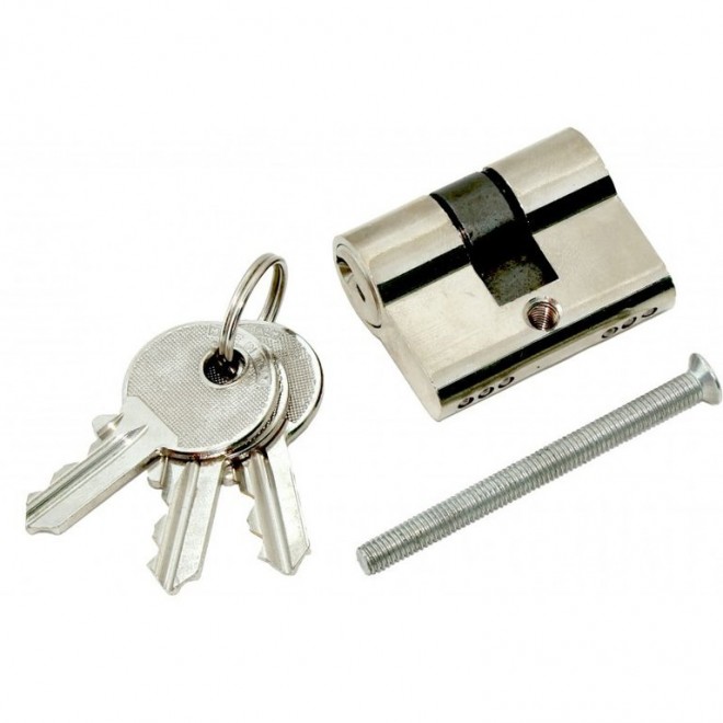 Serrure cylindre laiton 4 goupilles – 40 mm – fermeture unique