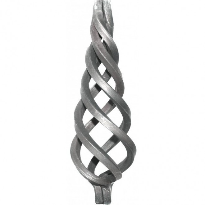 Boule torsadée conique fer forgé – acier pour carré 14 mm