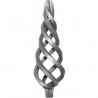Boule torsadée conique fer forgé – acier pour carré 14 mm