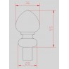 POINTE DE DIAMANT ACIER FORGÉ FORMÉE AU MARTEAU PILON – POUR BARREAU 14x14
