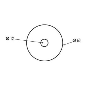 Caoutchouc platine blanc ø60 mm – pour tube rond ø42,4 mm montage W0008