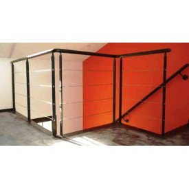 Platine de fixation acier pour poteau plat de main courante – 92 x 48 mm – 2 trous Ø8,5