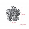 ROSACE FLEUR Ø68 EN FER ESTAMPÉ – FIXATION PAR VIS M5