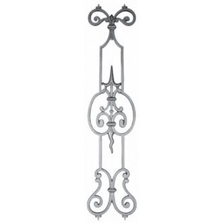 Frise décorative double face en fonte grise – 890 x 200 mm