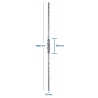 BARREAU FORGÉ AU PILON GRENAILLÉ – ACIER CARRÉ 14 MM – LONGUEUR 1100 MM